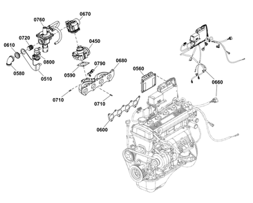 Engine Group - Fuel Components Diagram and Parts List for 076191-00  Briggs and Stratton Generator